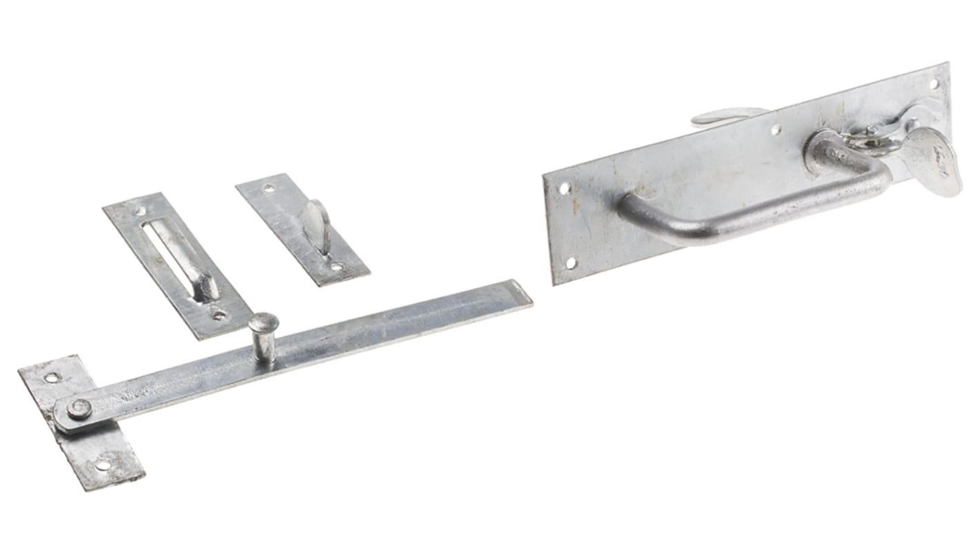 RS PRO Galvanised Steel Gate Latch, 191 x 45mm RS