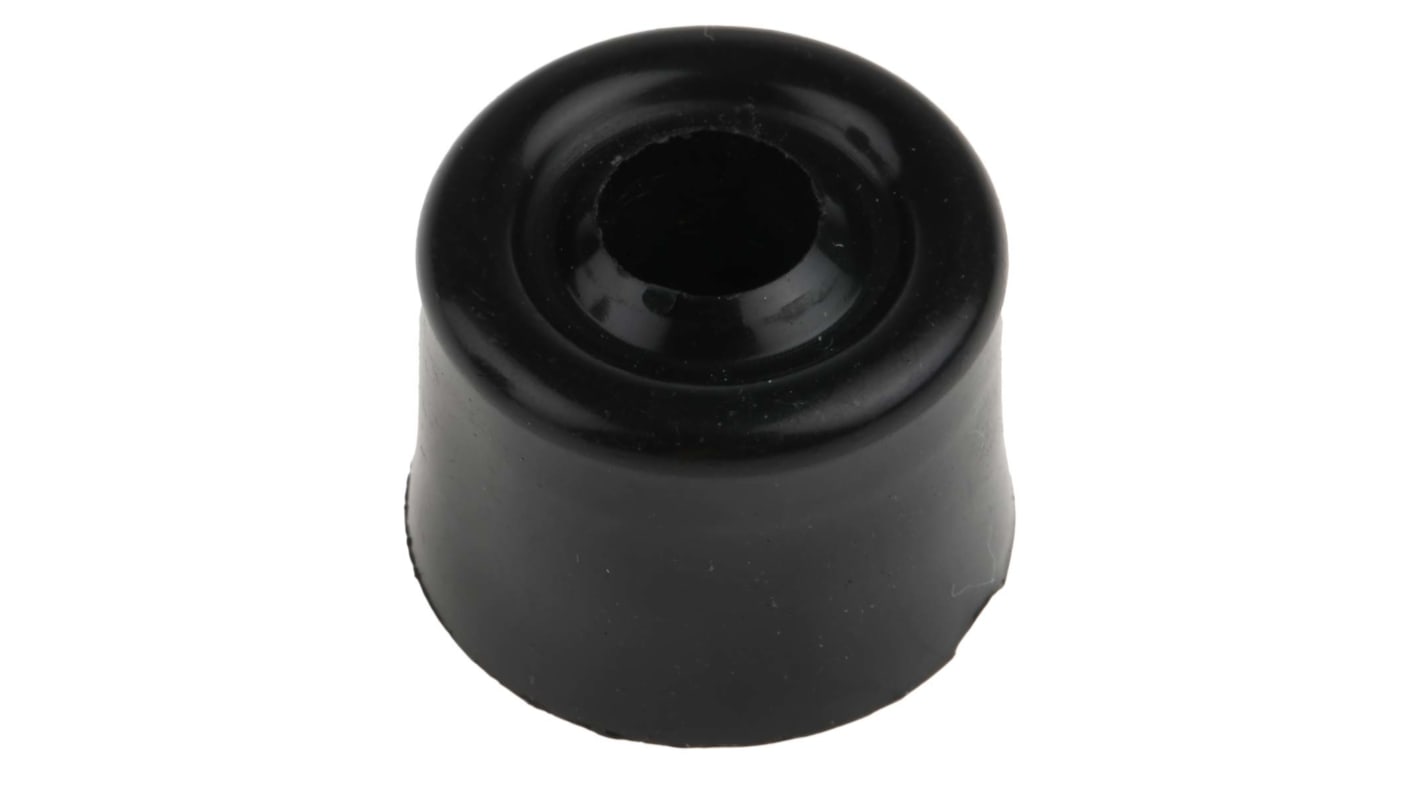 RS PRO Black PVC Bumper Door Stop, 25mm Diameter