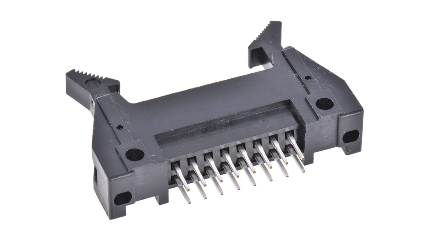 Hirose HIF3C Series Straight Through Hole PCB Header, 16 Contact(s), 2.54mm Pitch, 2 Row(s), Shrouded