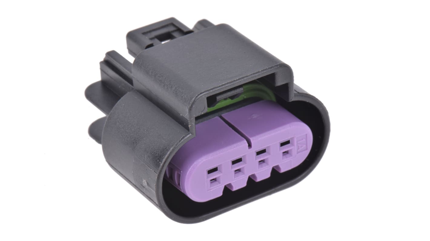 Conector de automoción Delphi GT 150 Hembra de 4 vías en 2 filas, 15A, terminación: Crimpado