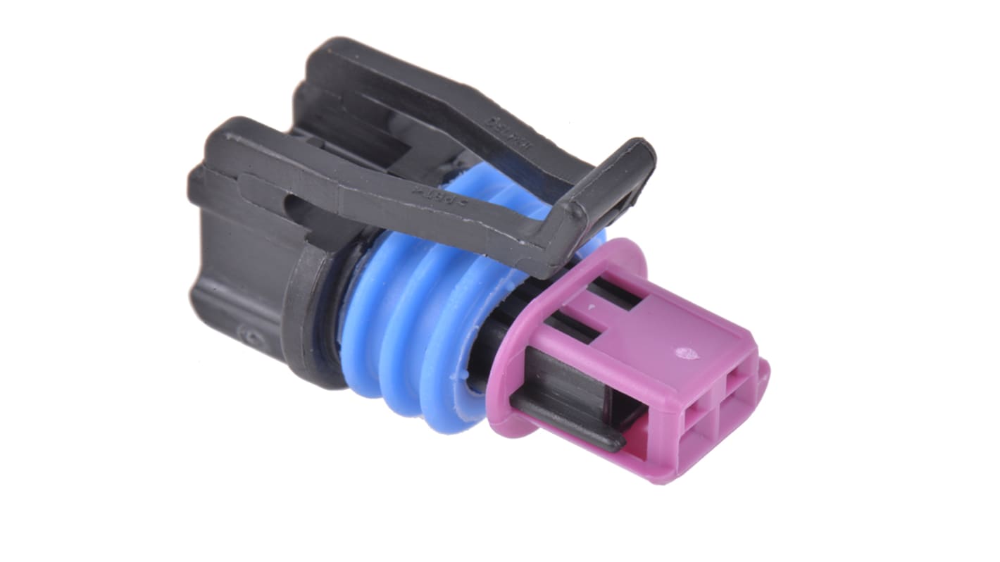 Conector de automoción Delphi GT 150 Hembra de 2 vías en 1 fila, 15A, terminación: Crimpado