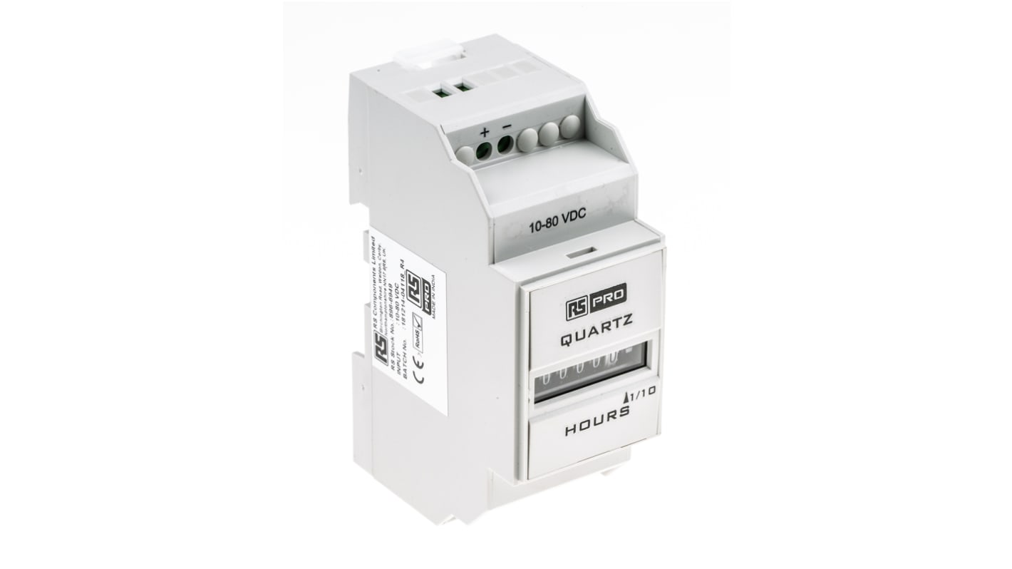 RS PRO Aufwärts Zähler Analog 6-stellig, Stunden, 10 → 80 V dc