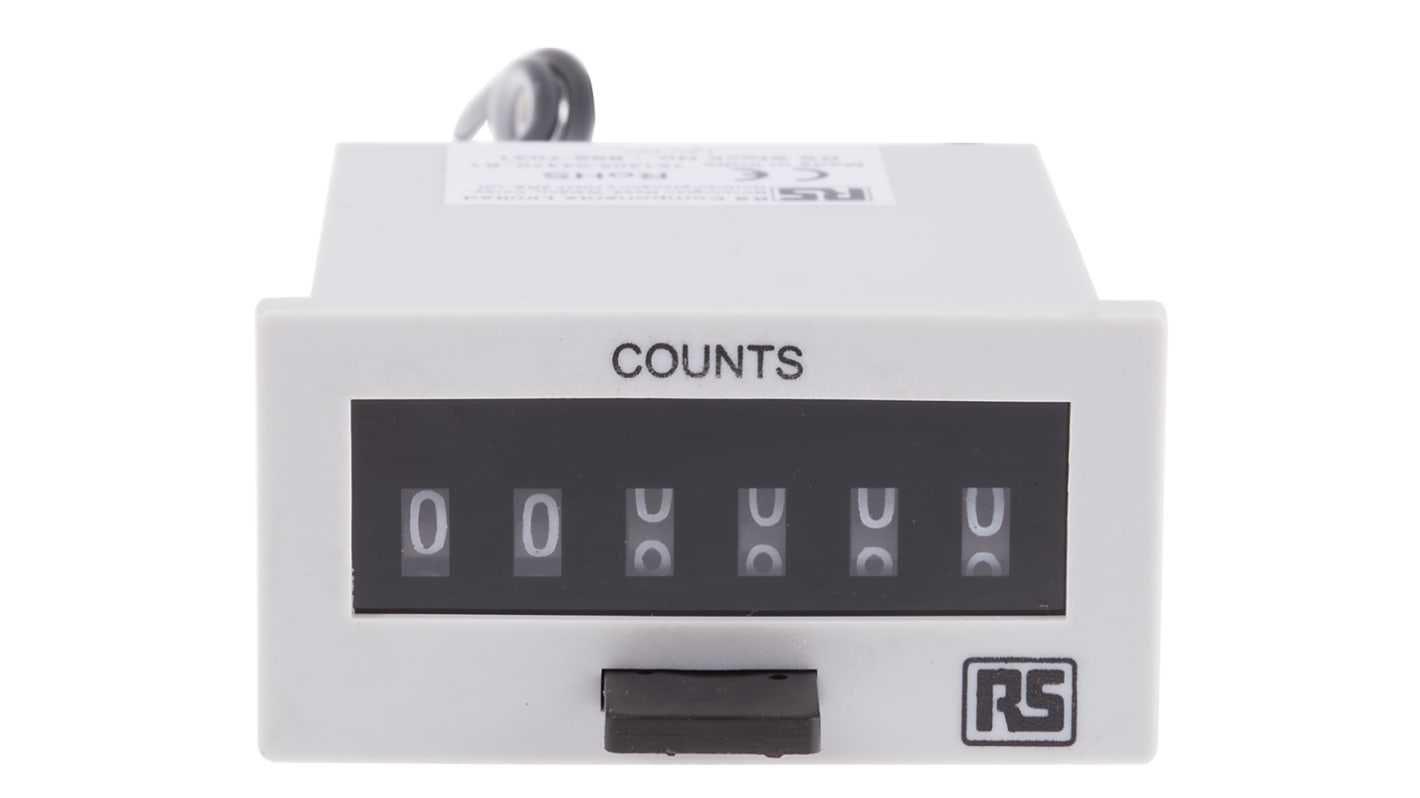 RS PRO Impulse Counter Counter, 6 Digit, 10Hz, 12 V dc