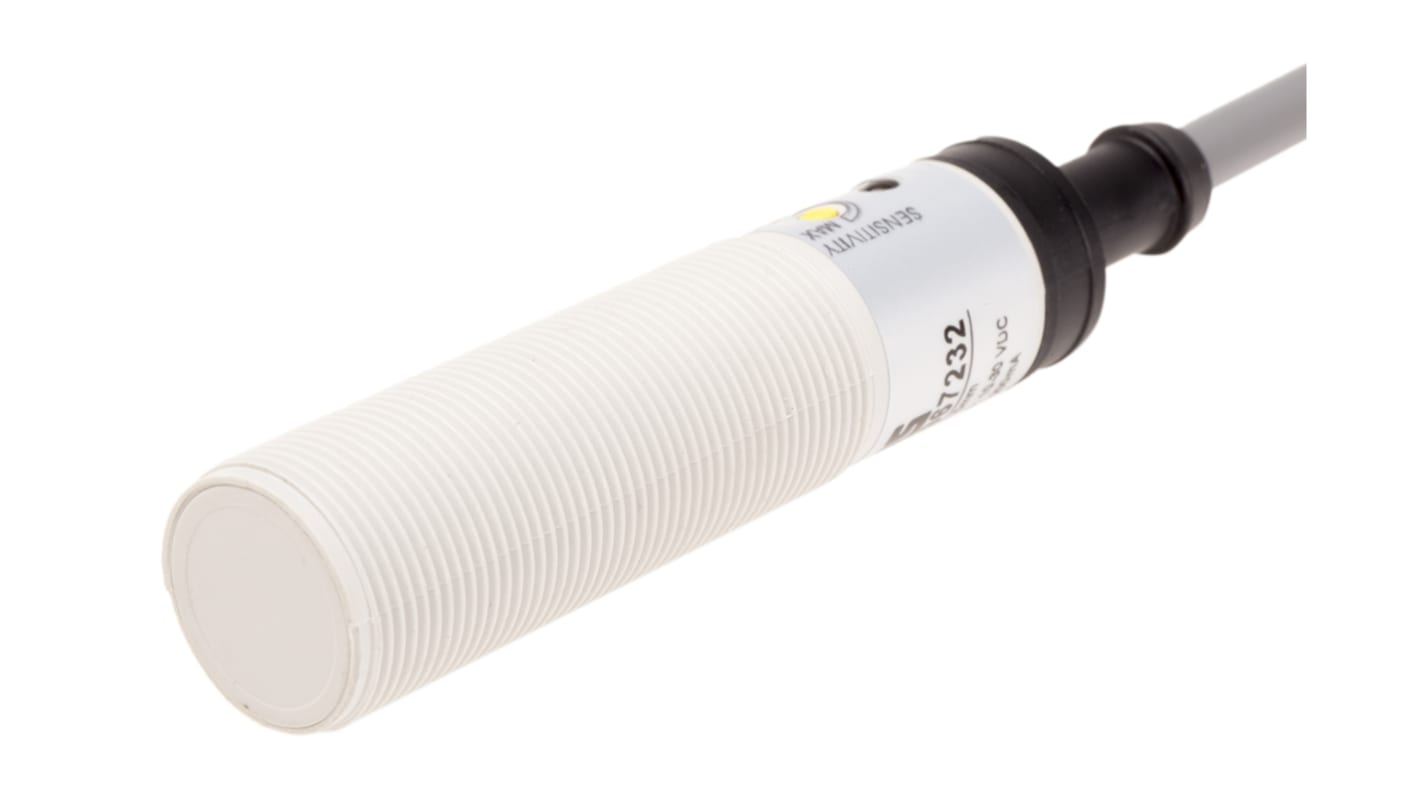 RS PRO Capacitive Barrel-Style Proximity Sensor, M18 x 1, 5 mm Detection, PNP Output, 10 → 30 V dc, IP67