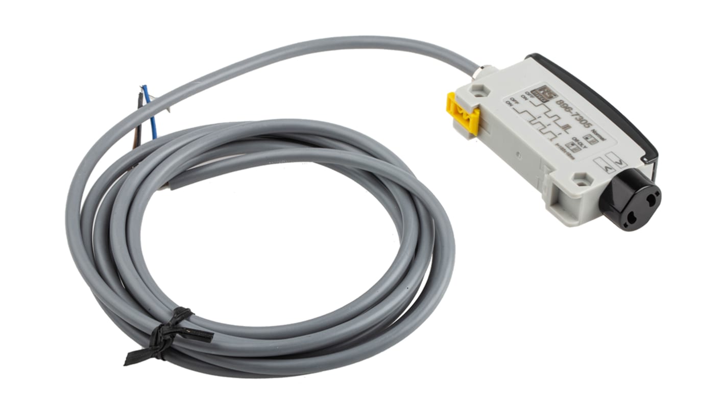 RS PRO NPN-Schließer, PNP-Öffner LWL-Sensor 50 Hz PVC-Kabel <1 ms Rote LED, 12 → 24 V dc