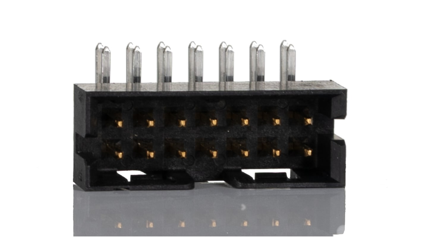 Molex Milli-Grid Series Right Angle Through Hole PCB Header, 14 Contact(s), 2.0mm Pitch, 2 Row(s), Shrouded