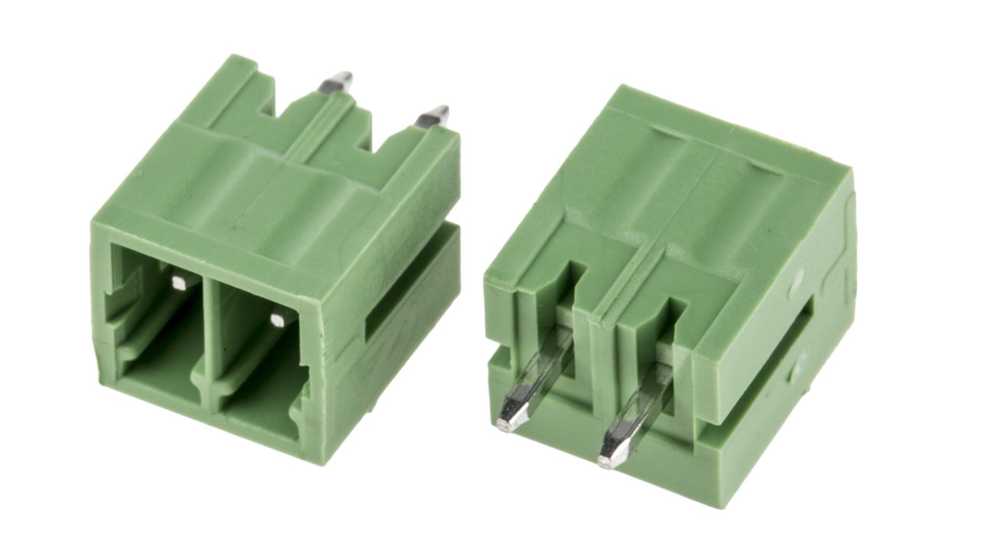 RS PRO 3.5mm Pitch 2 Way Pluggable Terminal Block, Header, Through Hole, Solder Termination RS