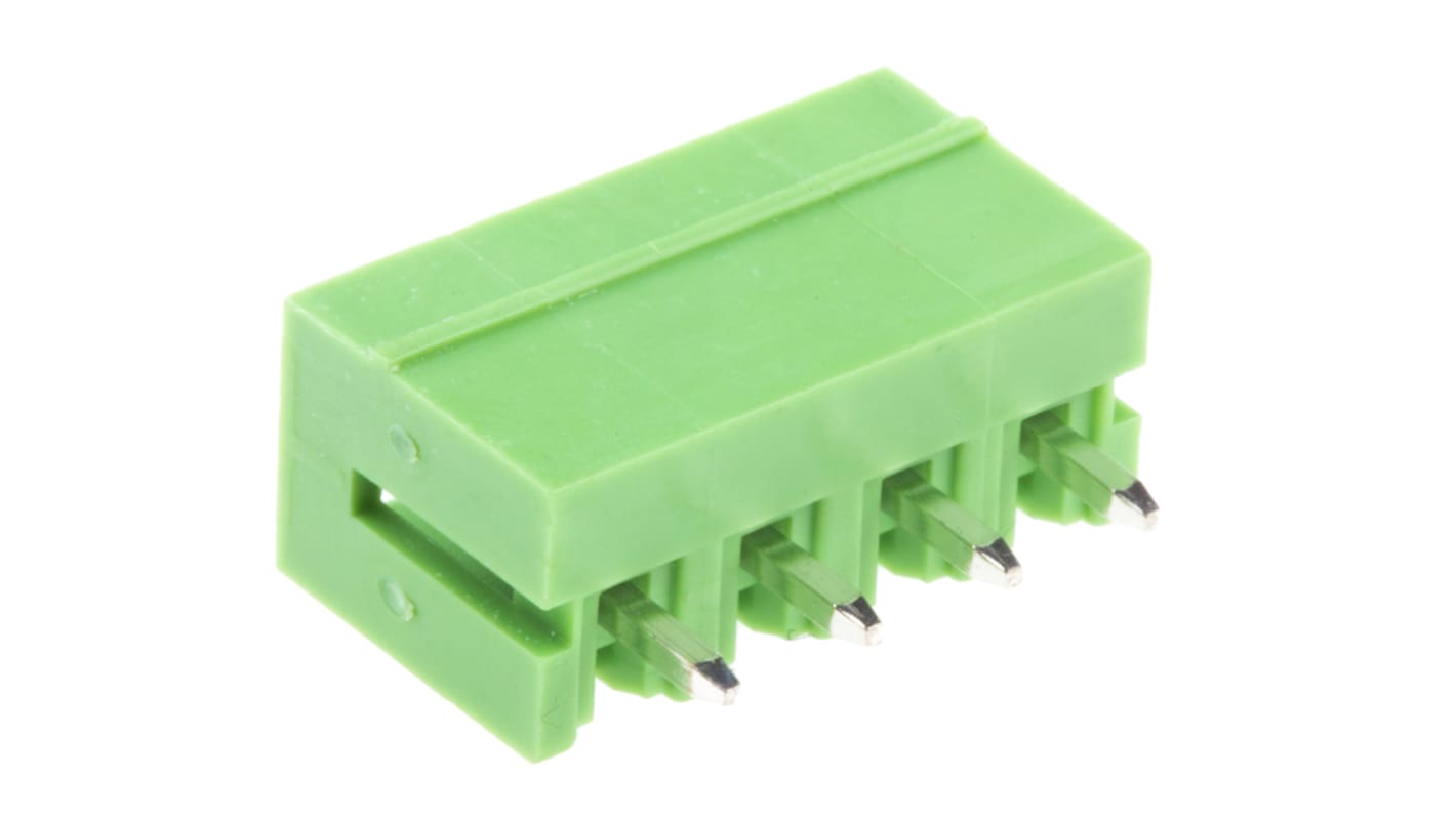 RS PRO 3.81mm Pitch 4 Way Pluggable Terminal Block, Header, Through Hole, Solder Termination