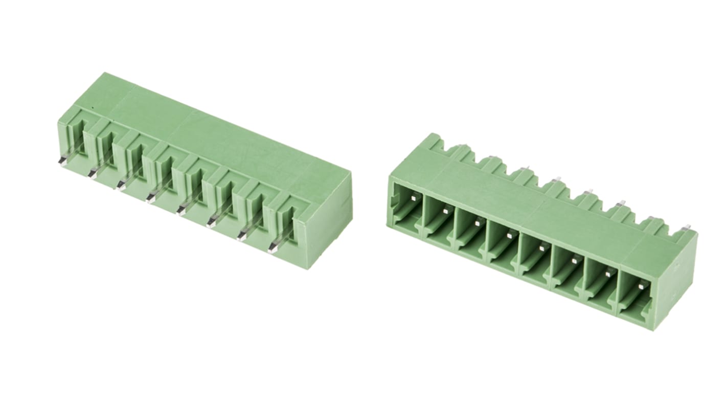 RS PRO 3.81mm Pitch 8 Way Pluggable Terminal Block, Header, Through Hole, Solder Termination