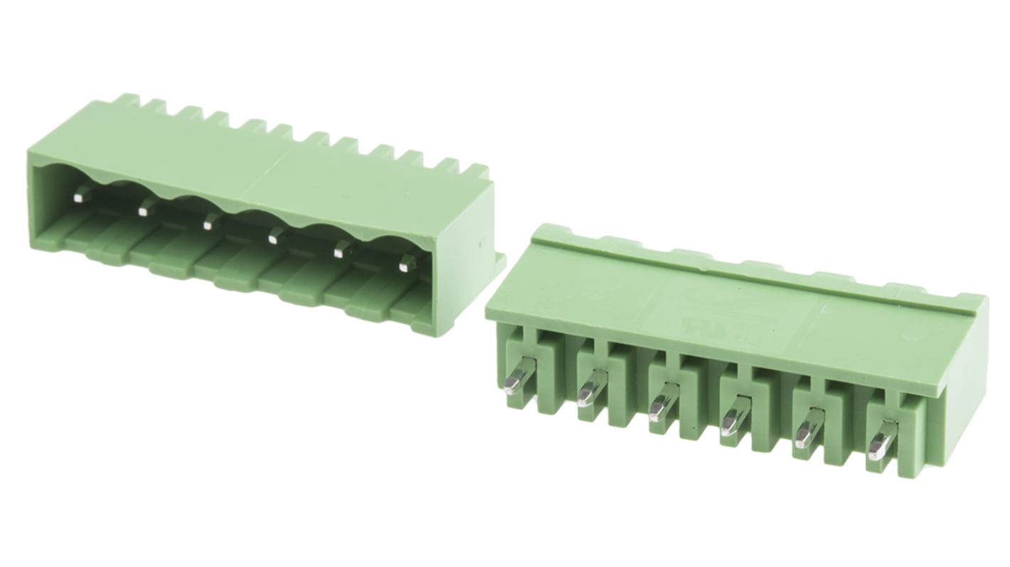 Svorkovnice PCB, počet kontaktů: 6, počet řad: 1, rozteč: 5.08mm izolace pájením, orientace těla: Rovný, Samec,