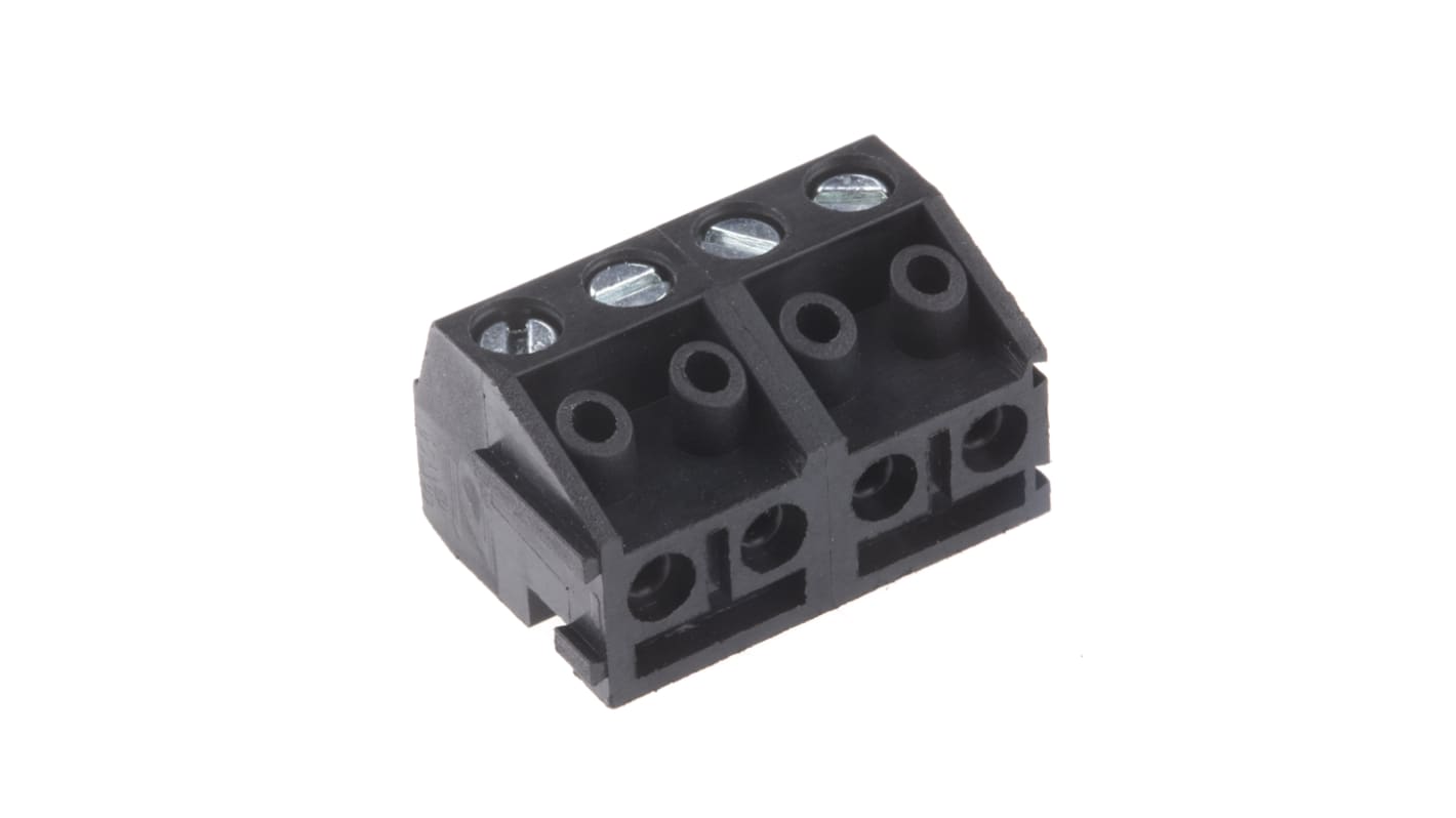 RS PRO PCB Terminal Block, 4-Contact, 5mm Pitch, Through Hole Mount, 1-Row, Screw Termination