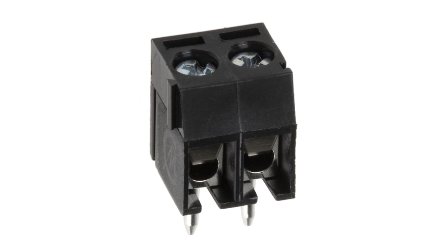 RS PRO PCB Terminal Block, 2-Contact, 3.5mm Pitch, Through Hole Mount, 1-Row, Screw Termination