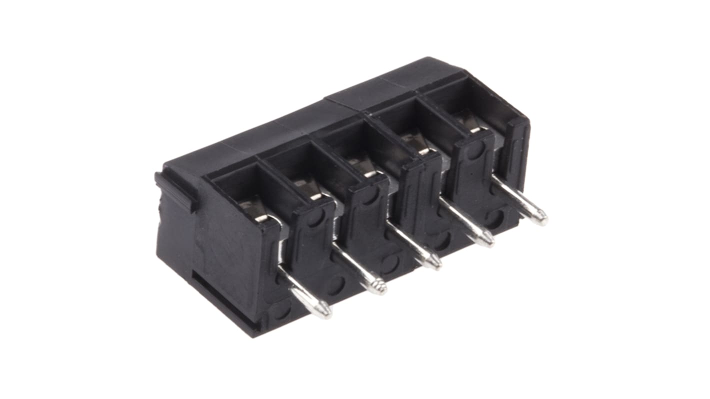 RS PRO PCB Terminal Block, 5-Contact, 3.5mm Pitch, Through Hole Mount, 1-Row, Screw Termination