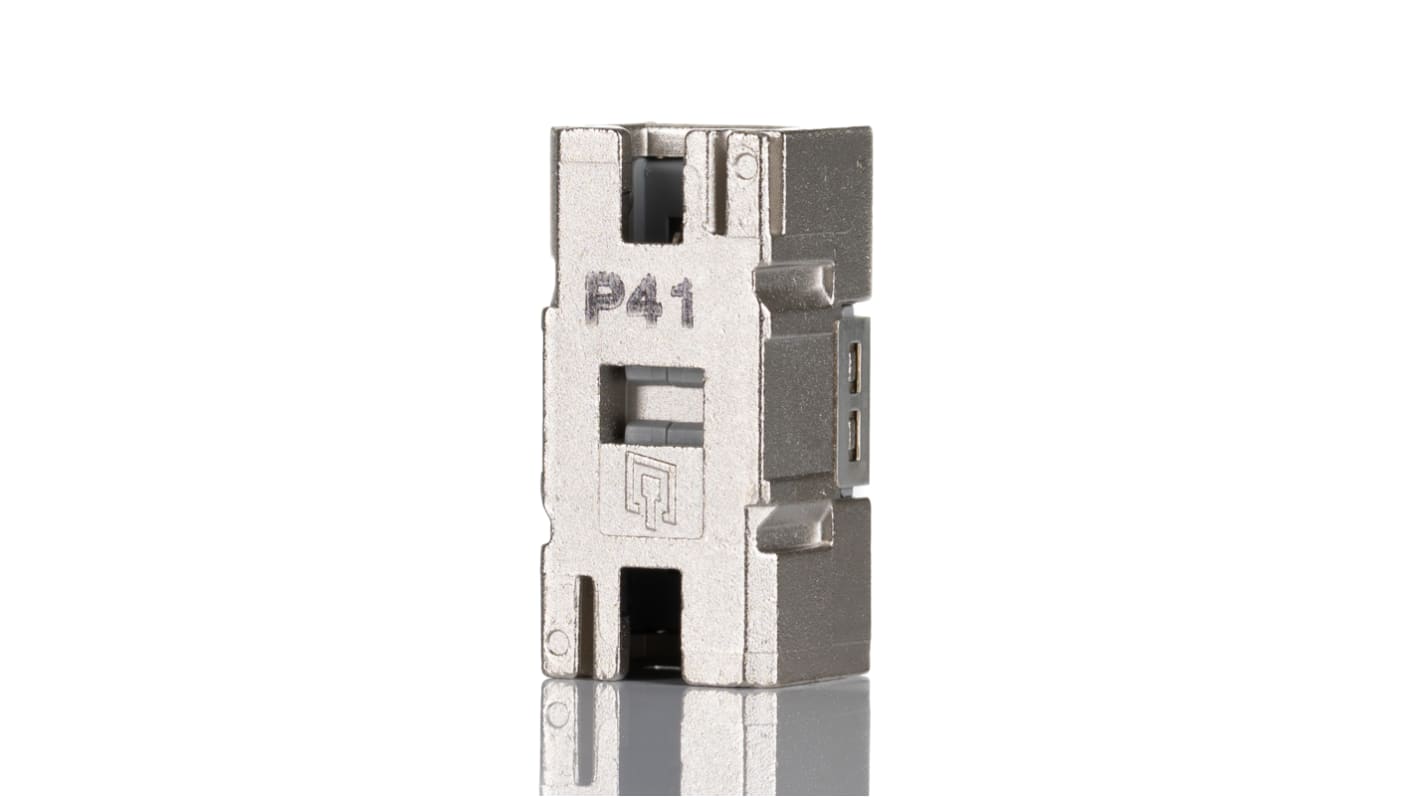 Toma modular Weidmuller Cat6a 1 vía vías RJ45 Apantallado 360° Recto Blanco