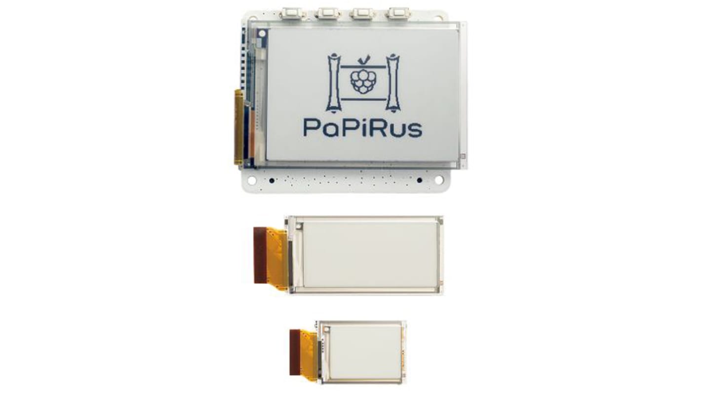 Display per Raspberry Pi PapiRus da 1.44 in, 2 in, 2.7poll. RS PRO, con Display e-ink