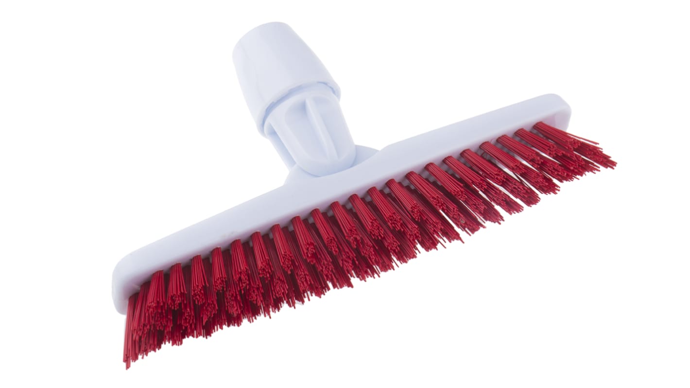 RS PRO Hard Bristle Red Scrubbing Brush, Nylon bristle material RS