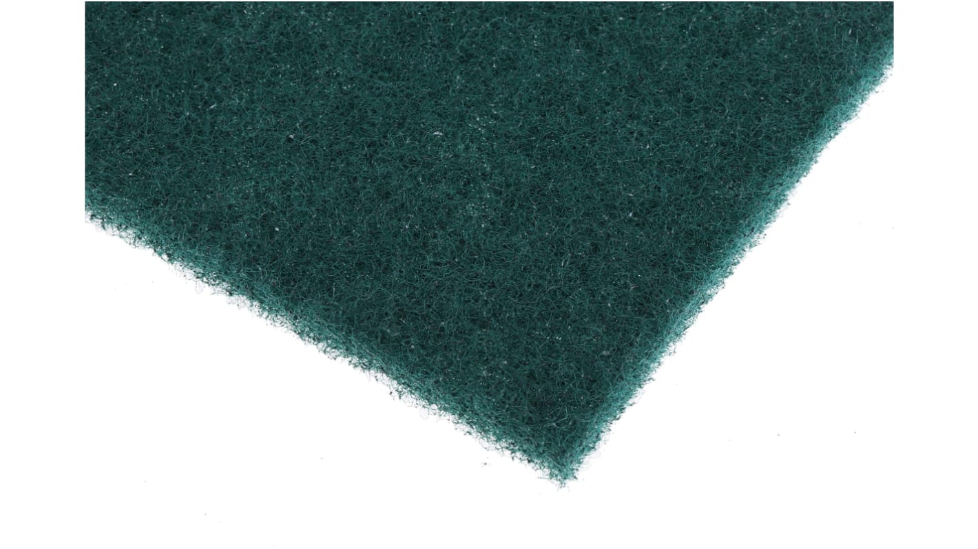 RS PRO Green Scourer 228mm x 152mm x 7mm, for Industrial Cleaning Use