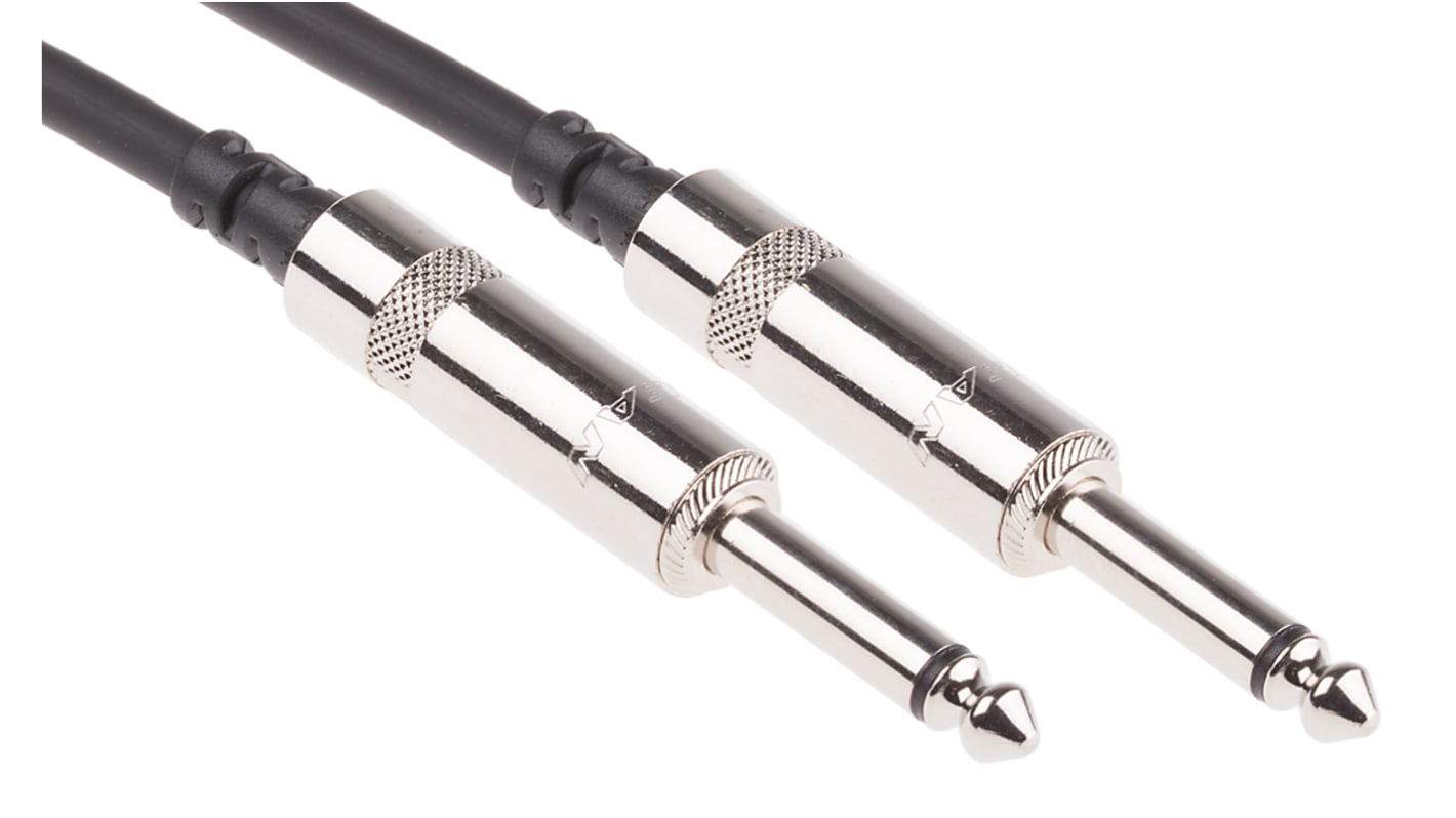 Cable auxiliar Jack mono de 6,35 mm a Jack mono de 6,35 mm, 3m