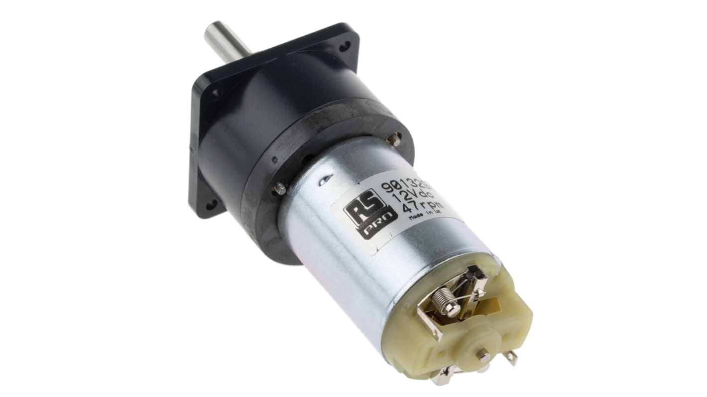 RS PRO Bürsten-Getriebemotor bis 30 Ncm 100:1, 12 V dc, , Wellen-Ø 6mm, 38mm x 73.7mm