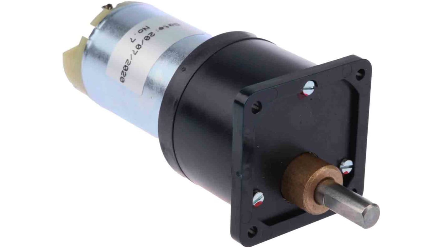 RS PRO Brushed Geared DC Geared Motor, 12 V dc, 600 mNm, 5 rpm, 6mm