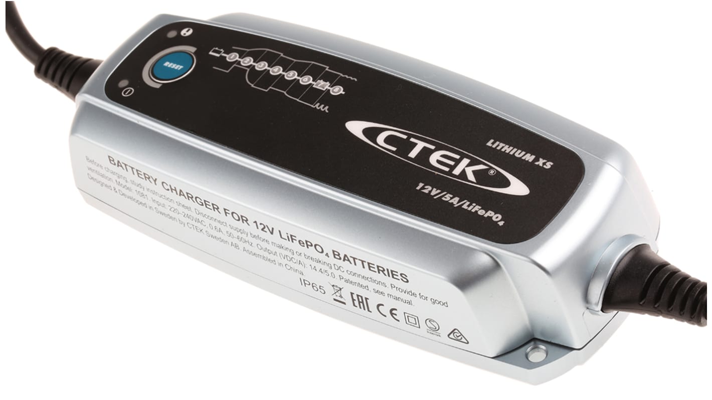 CTEK Lithium XS Akkuladegerät für 1 LiFePO4 Akkus , 12V/5A-