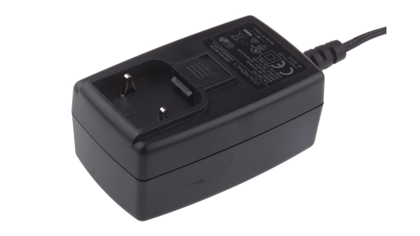 RS PRO 18W Plug-In AC/DC Adapter 5V dc Output, 3A Output