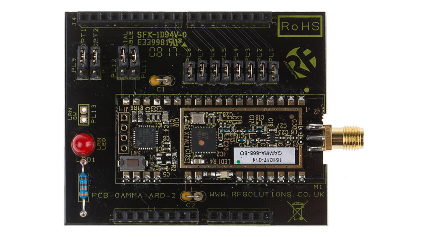 RF Solutions Gamma-Shield Arduino kompatible Platine, Gamma-ARD, passend für Arduino