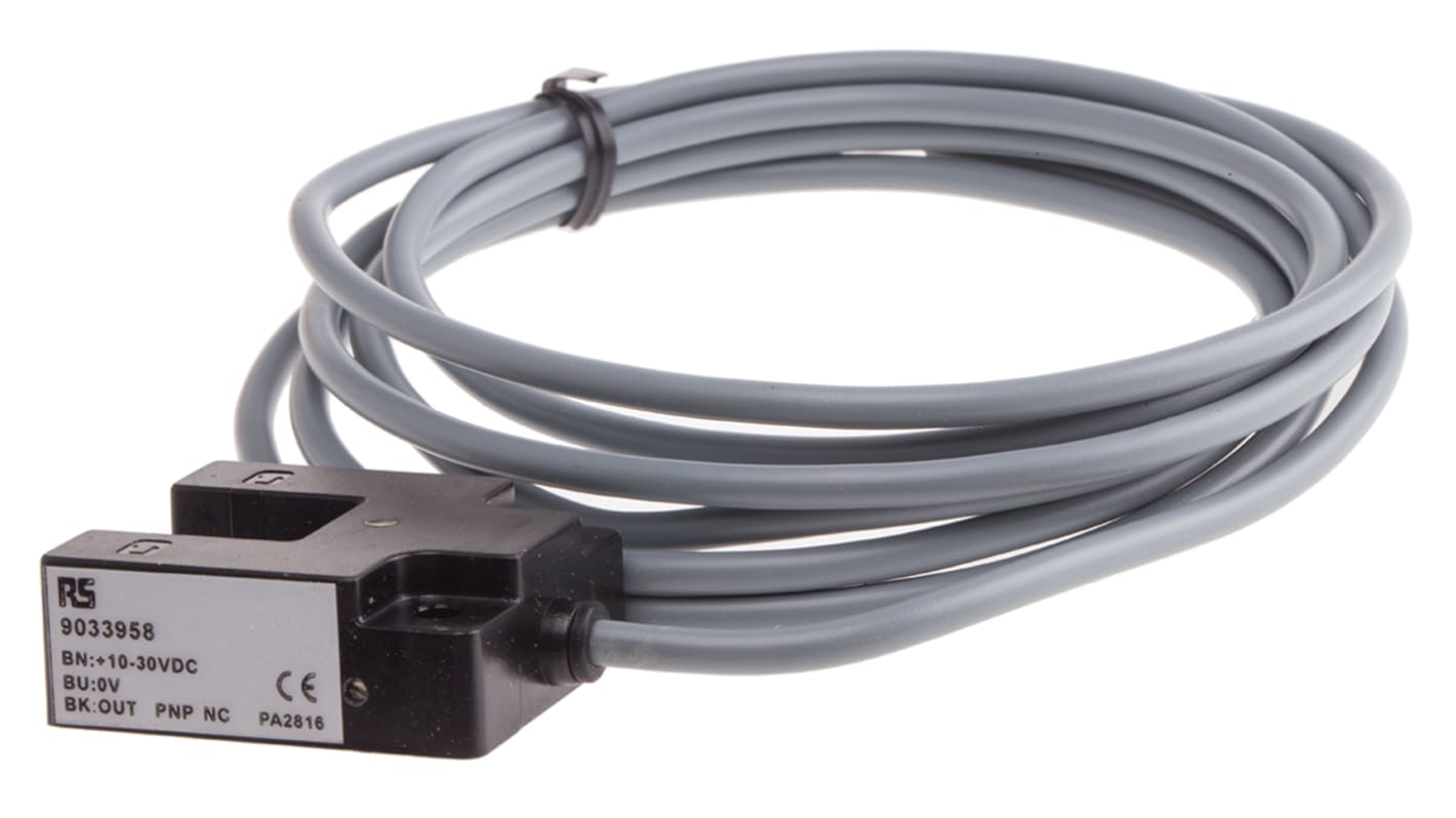 RS PRO Fotoelektrisk sensor 15 mm Infrarød LED 2 m kabel PNP NC