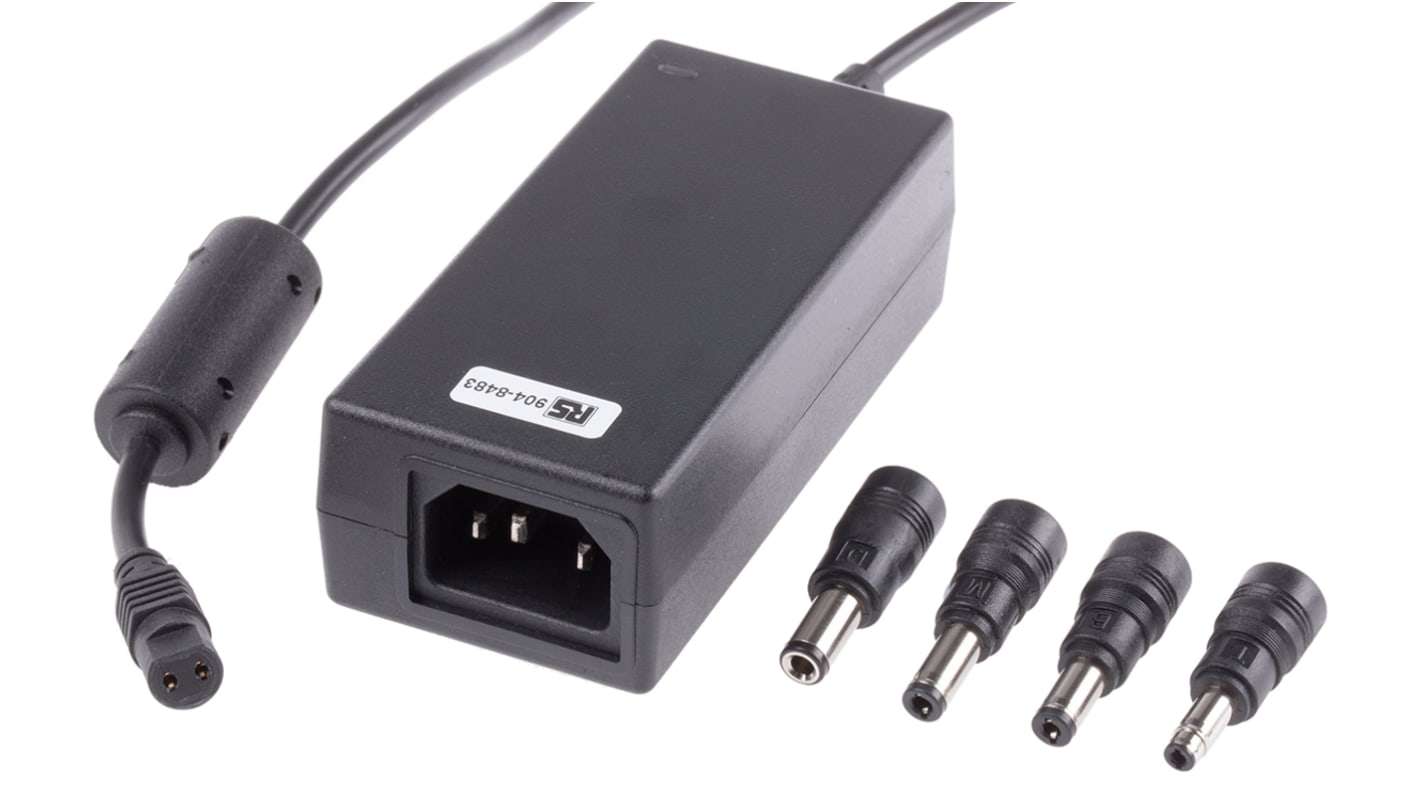 RS PRO 6V dc AC/DC-adapter, 4A, 24W, C14