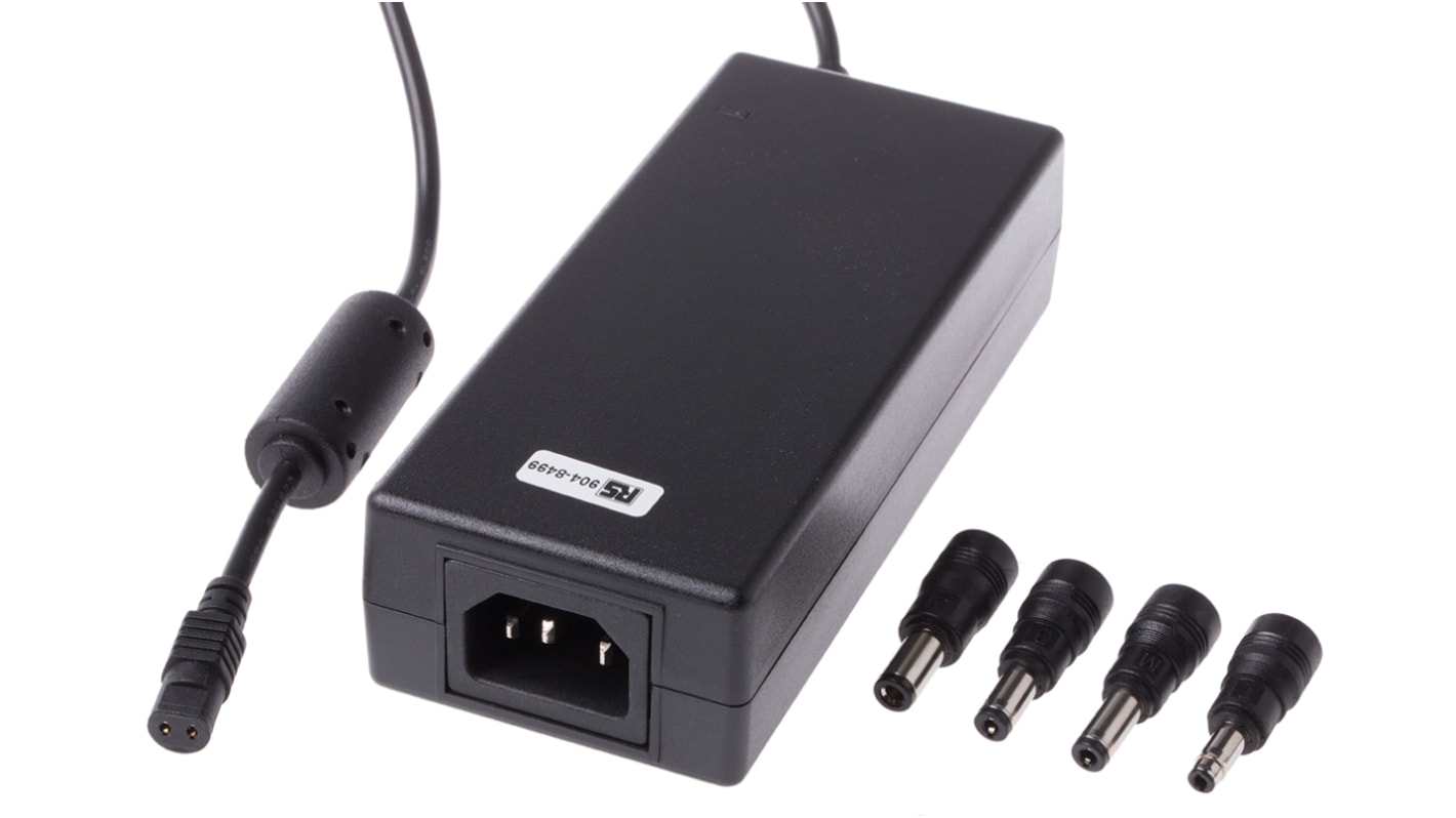 RS PRO 90W PlugIn AC/DC Adapter 12V dc Output, 7A Output RS