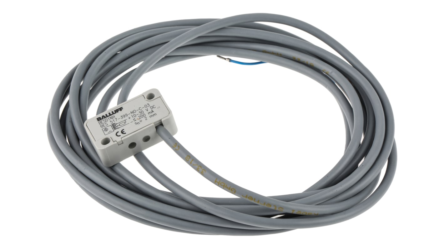 BALLUFF Inductive Block-Style Proximity Sensor, 2 mm Detection, NPN Output, 10 → 30 V dc, IP65