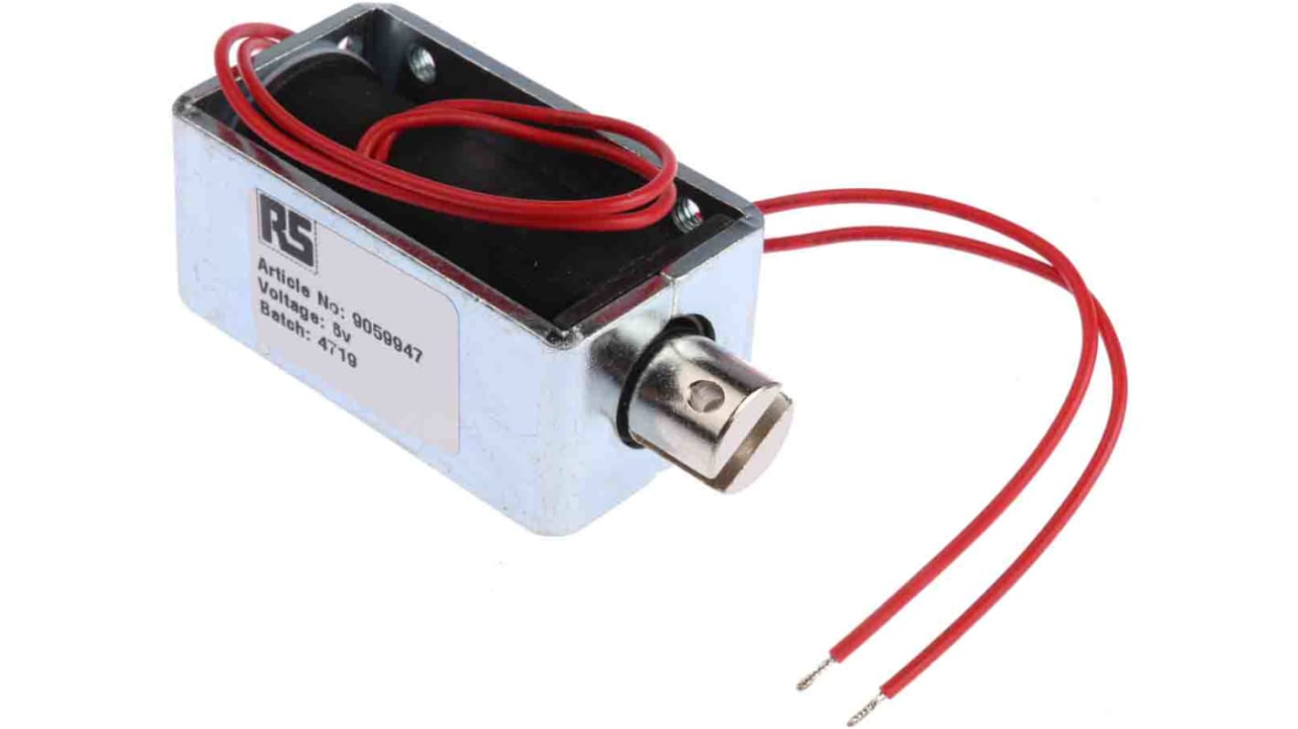 Solenoide lineare A trazione Solentec Limited, 6 V cc, corsa max. 18mm