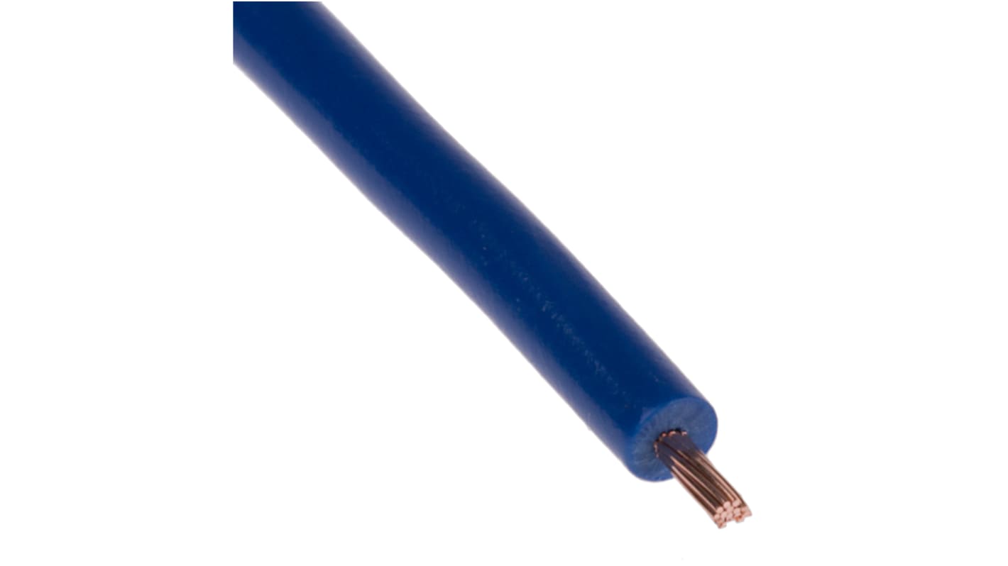 Fils de câblage RS PRO, 0,5 mm², Bleu Foncé, 22 AWG, 100m, 1 kV