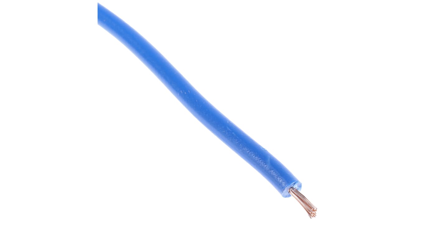 RS PRO Dark Blue 0.75 mm² Hook Up Wire, 20 AWG, 24/0.2 mm, 100m, PVC Insulation