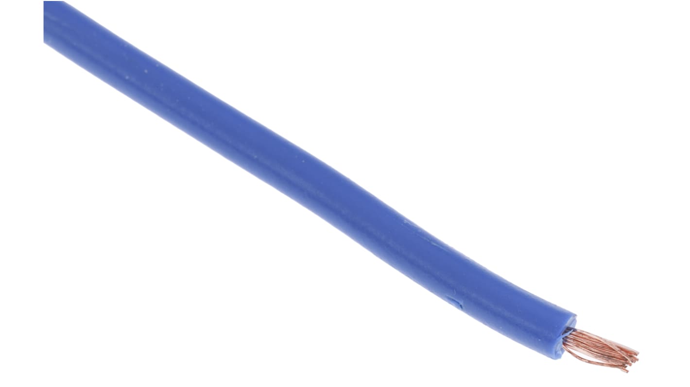 Cable de conexión RS PRO, área transversal 1 mm² Filamentos del Núcleo 32/0,2 mm Azul Oscuro, 1 kV, long. 100m, 18 AWG