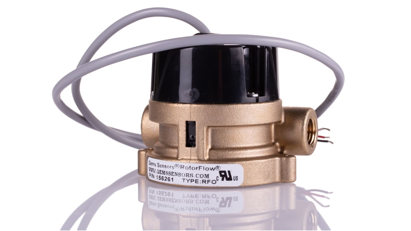 Capteur de débit Gems Sensors RFO pour Liquides, 0,1 gal/min à 5 gal/min, raccord Femelle NPT 1/4