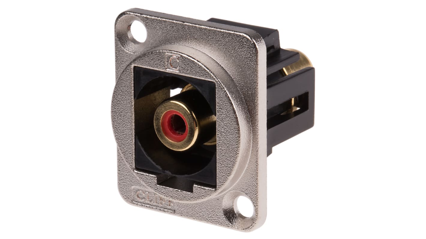 RS PRO Red Panel Mount RCA Socket