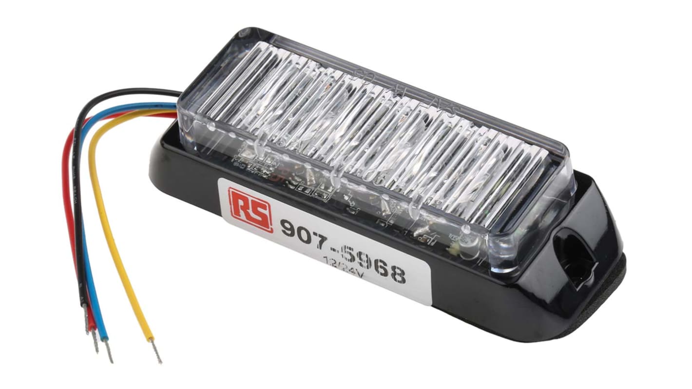 RS PRO Green Flashing Light Module, 12 V dc, 24 V dc, Surface Mount, Wall Mount, LED Bulb, IP67