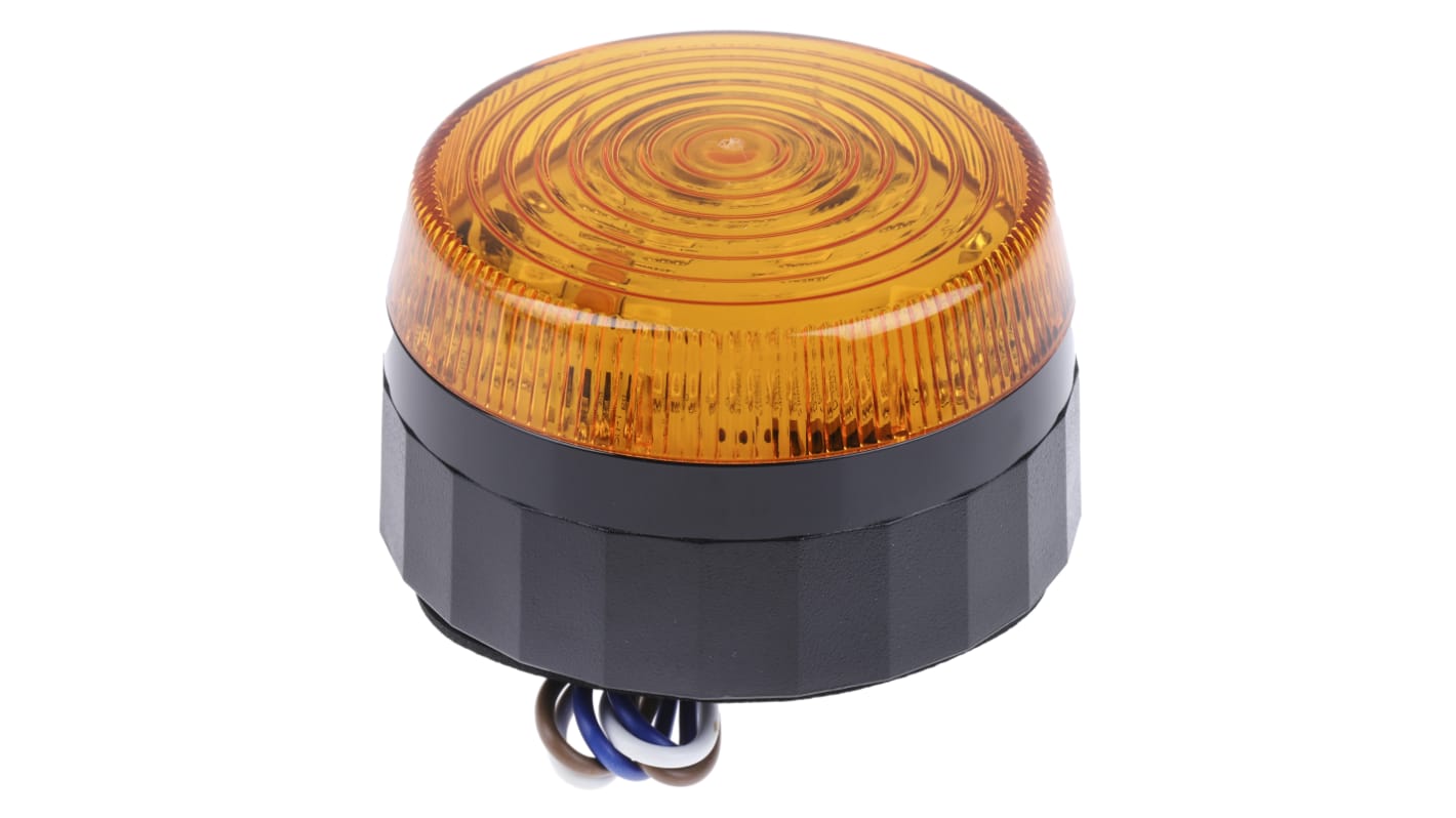 Indicador luminoso RS PRO, efecto Intermitente, LED, Ámbar, alim. 110 → 230 vac