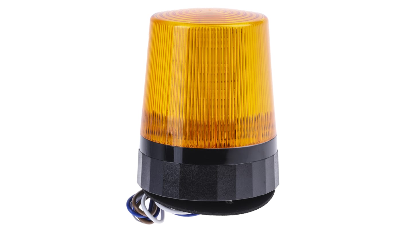 Indicador luminoso RS PRO, efecto Intermitente, LED, Ámbar, alim. 110 → 230 vac