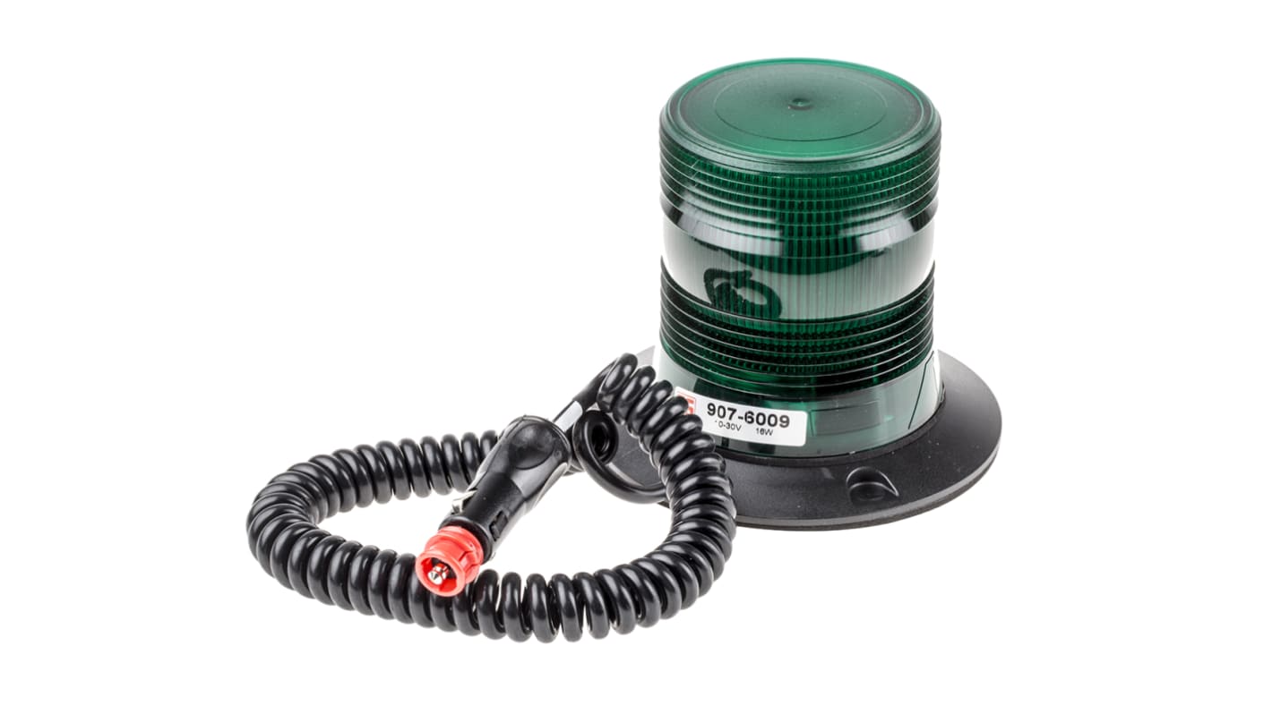 Segnalatore Lampeggiante RS PRO, LED, Verde, 10 → 100 V CC