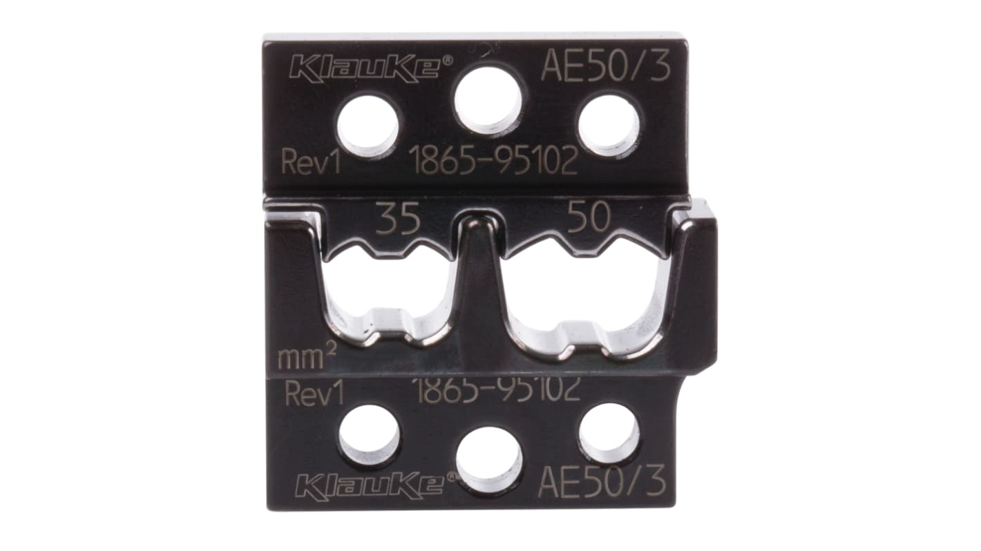 Matriz de crimpado Klauke AE50/3, para Terminal de cilindro abierto, para cable de 35mm² → 50mm², tipo coaxial Funda