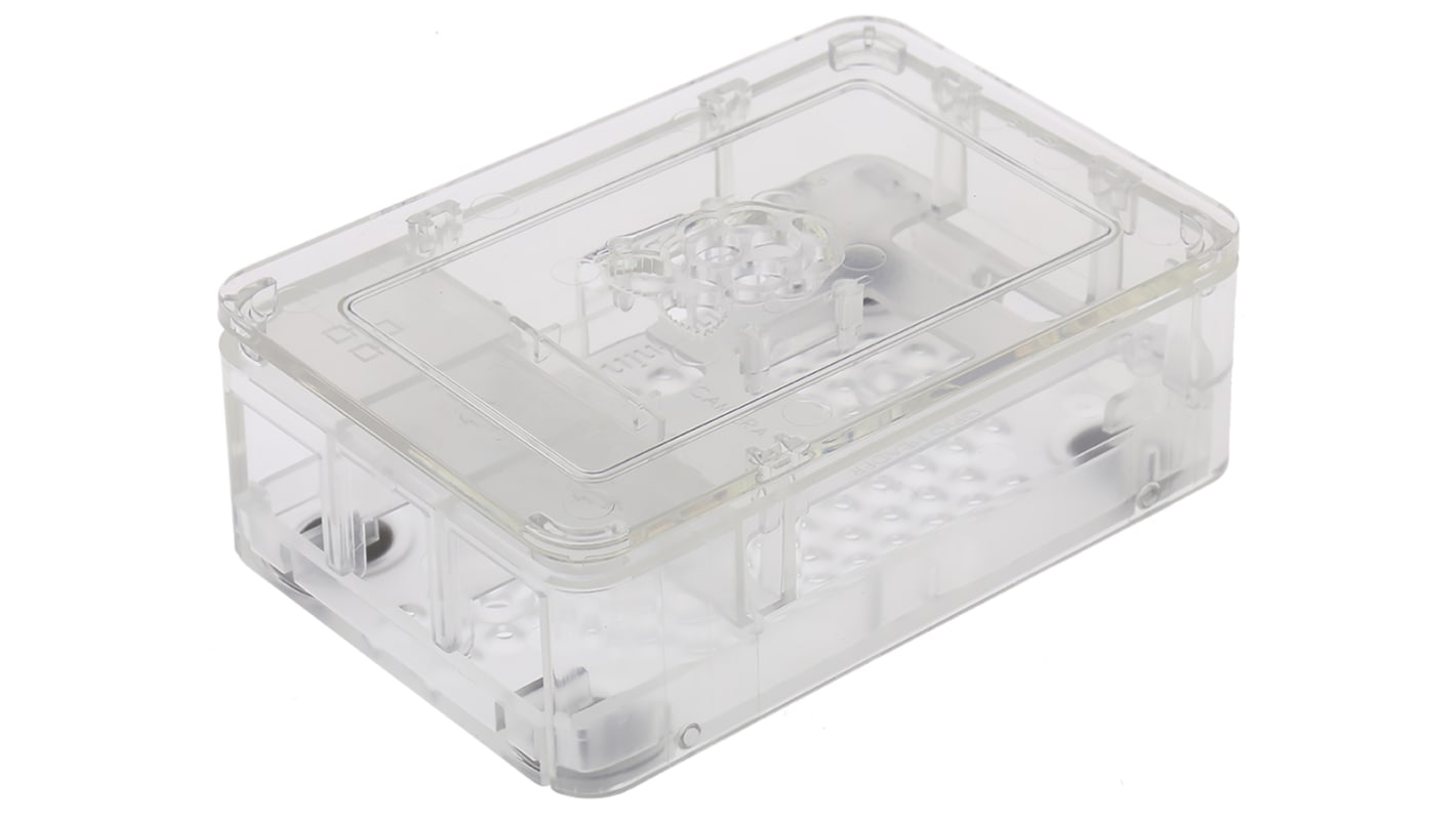 DesignSpark ABS Case for use with Raspberry Pi 2B, Raspberry Pi 3B, Raspberry Pi B+ in Clear