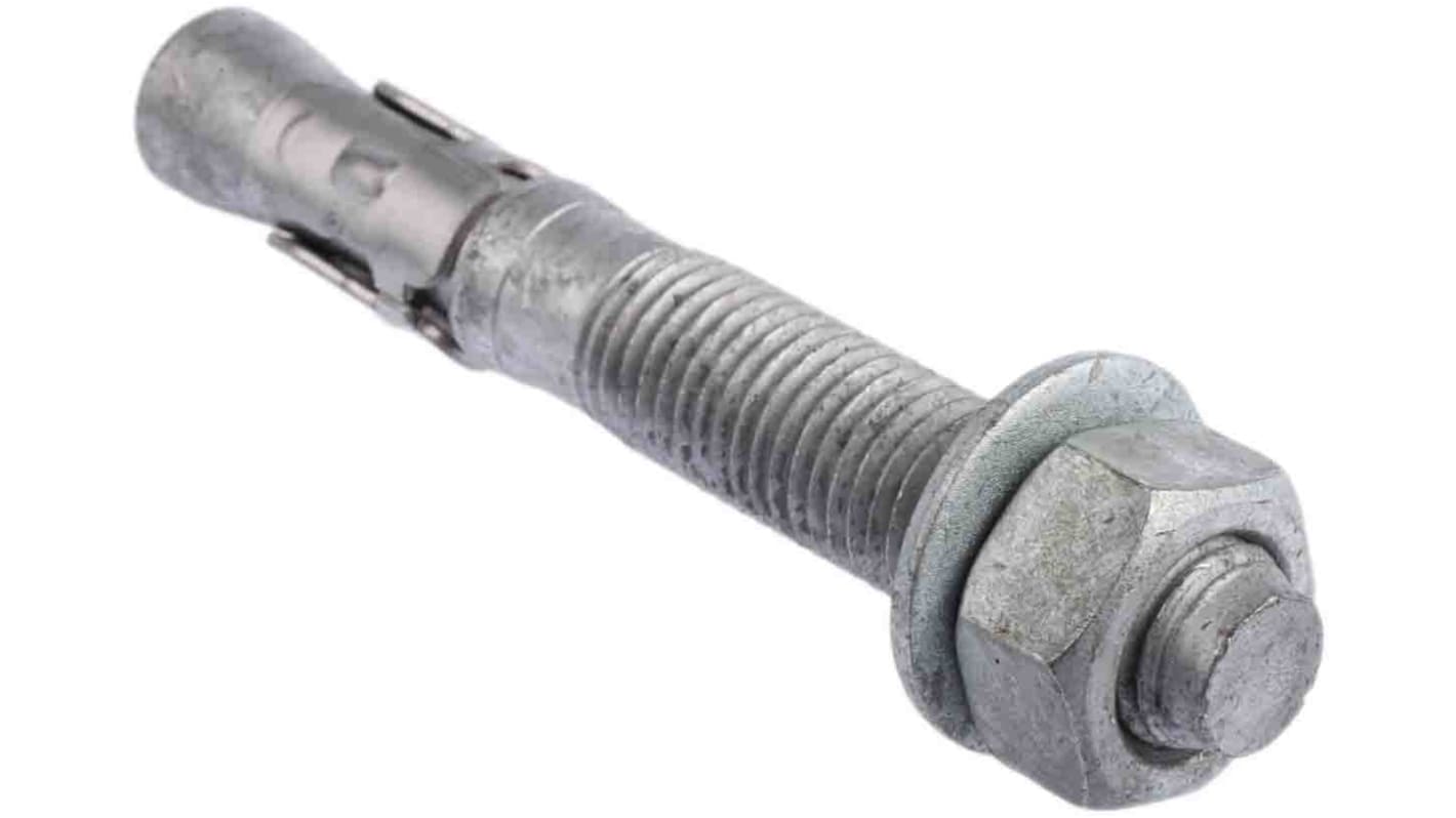 RS PRO Carbon Steel Anchor Bolt M16 x 110mm, 16mm Fixing Hole RS