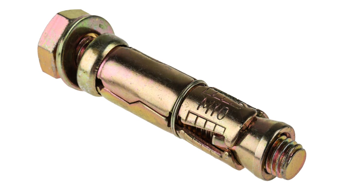 RS PRO Carbon Steel Shield Anchor Loose Bolt M10 x 60mm, 16mm Fixing