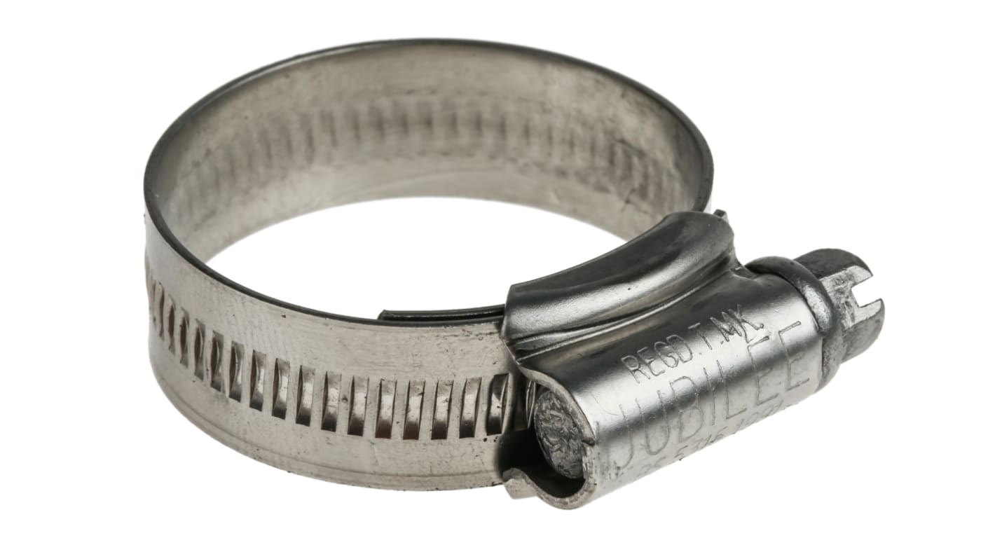 Jubilee Stainless Steel Slotted Hex Worm Drive, 13mm Band Width, 25 → 35mm ID