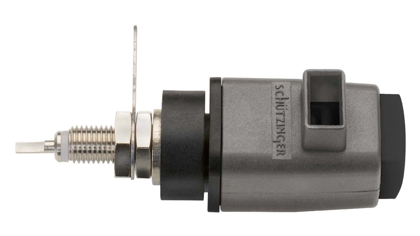 Polo terminale Schutzinger M6, Ø foro 10mm, 70V cc, 16A, col. Nero