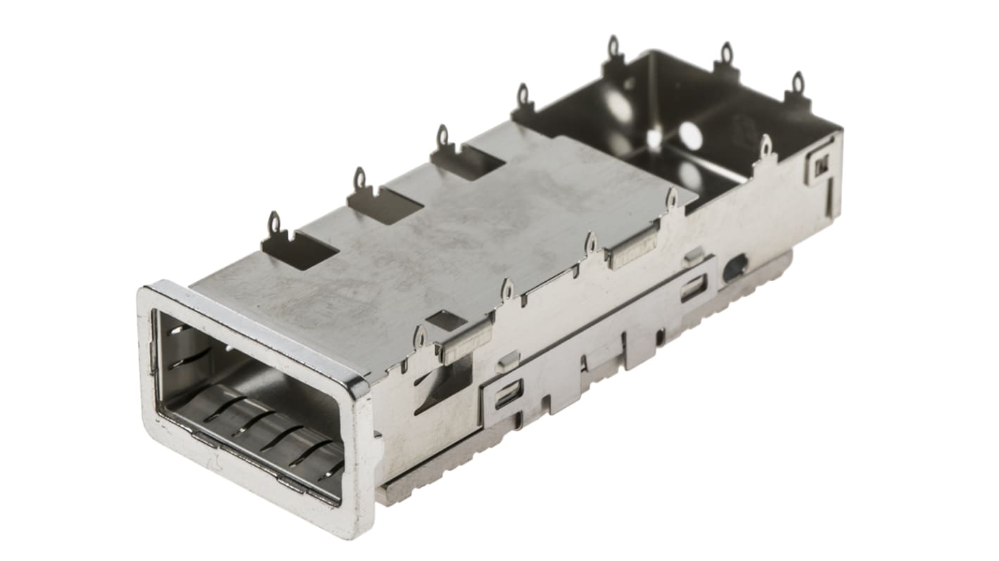 TE Connectivity zQSFP+ Cage Assembly with Heatsink, 1551892-1