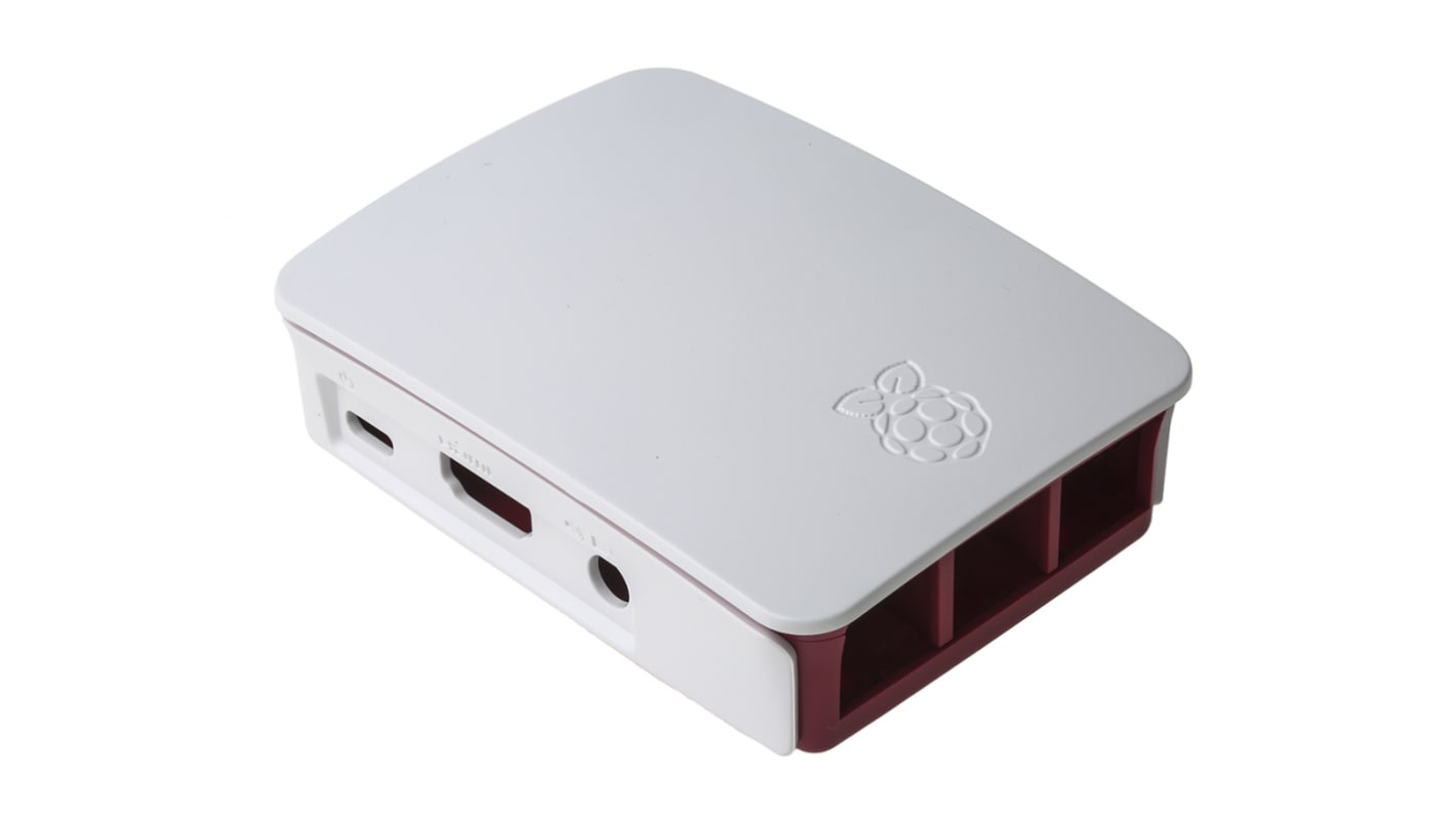 Caja oficial Raspberry Pi de Plástico Rojo, Blanco para Raspberry Pi 3B+ y anteriores