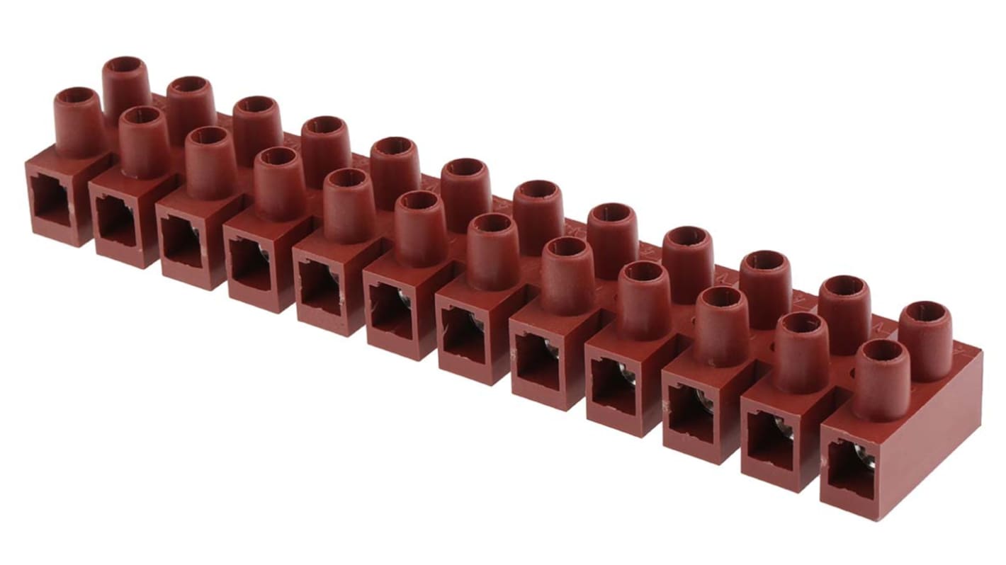 RS PRO Disconnect Terminal Block, 12-Way, 76A, 16 mm² Wire, Screw Termination